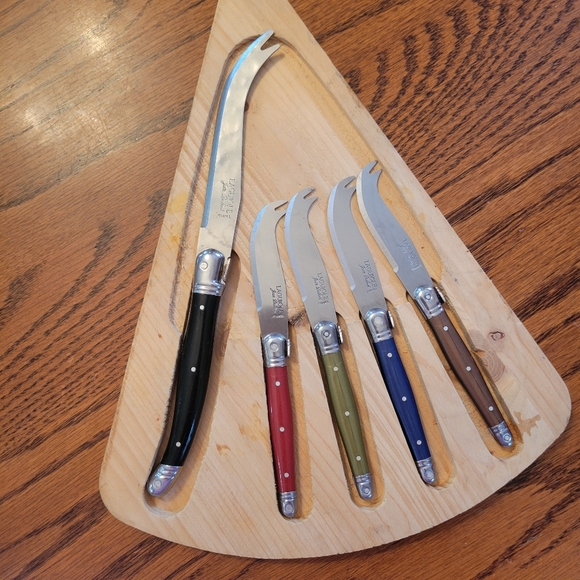 Jean DuBost Laguiole Cheese Knife Set ~ France ~ Entertaining ~ Charcuterie - Picture 2 of 12